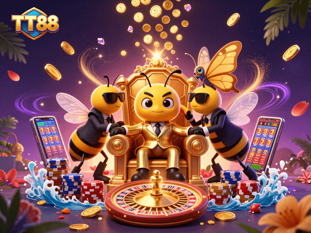 Experience TT88's thrilling casino world with a lively scene of games and big wins.