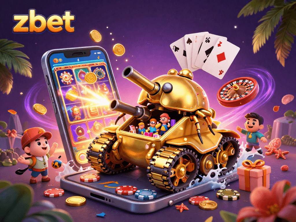 Experience zbet with a vibrant 3D casino tank and gaming excitement erupting everywhere.