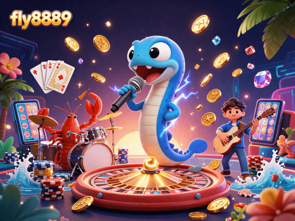 Experience the thrill of winning at fly8889 with an electric underwater DJ and exciting casino action.