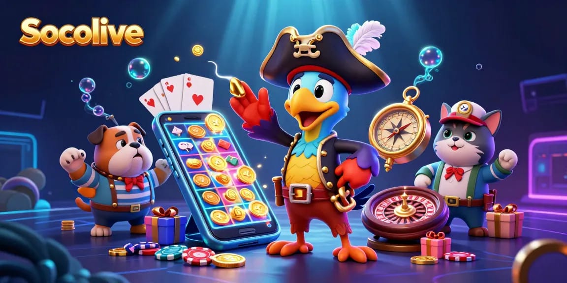 Socolive elevates your gaming experience with vibrant slot action and pirate-themed excitement