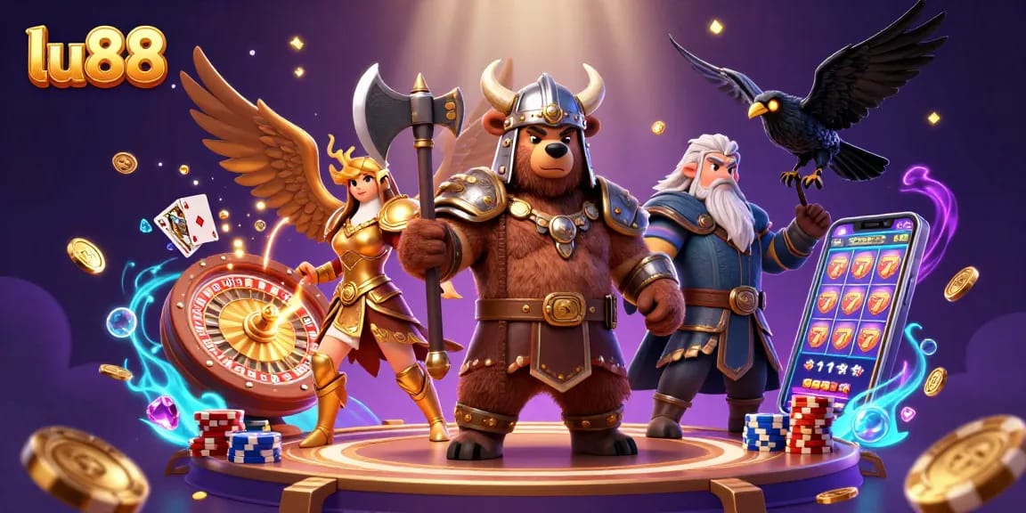 Experience exhilarating gaming at lu88 with animated casino action featuring powerful characters and vibrant elements.