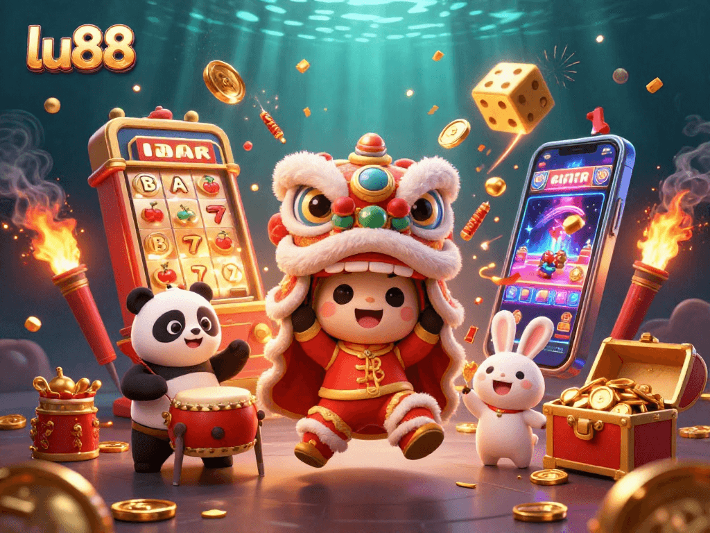 Experience winning moments at lu88 with a lively lion dance and dynamic casino games.