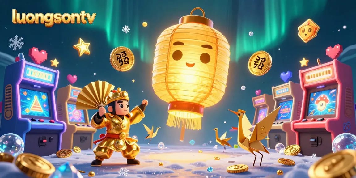 Experience thrilling gaming moments with luongsontv in this vibrant 3D illustration showcasing a magical casino atmosphere.