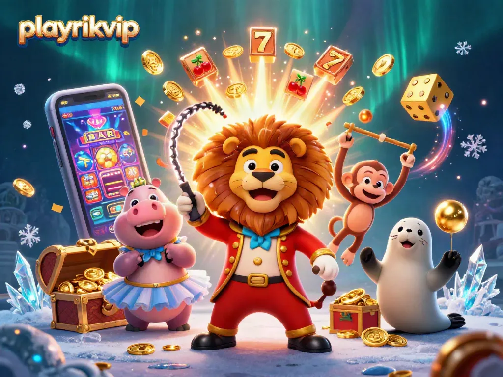 Experience thrilling playrikvip moments with vibrant casino characters in an exciting digital scene.
