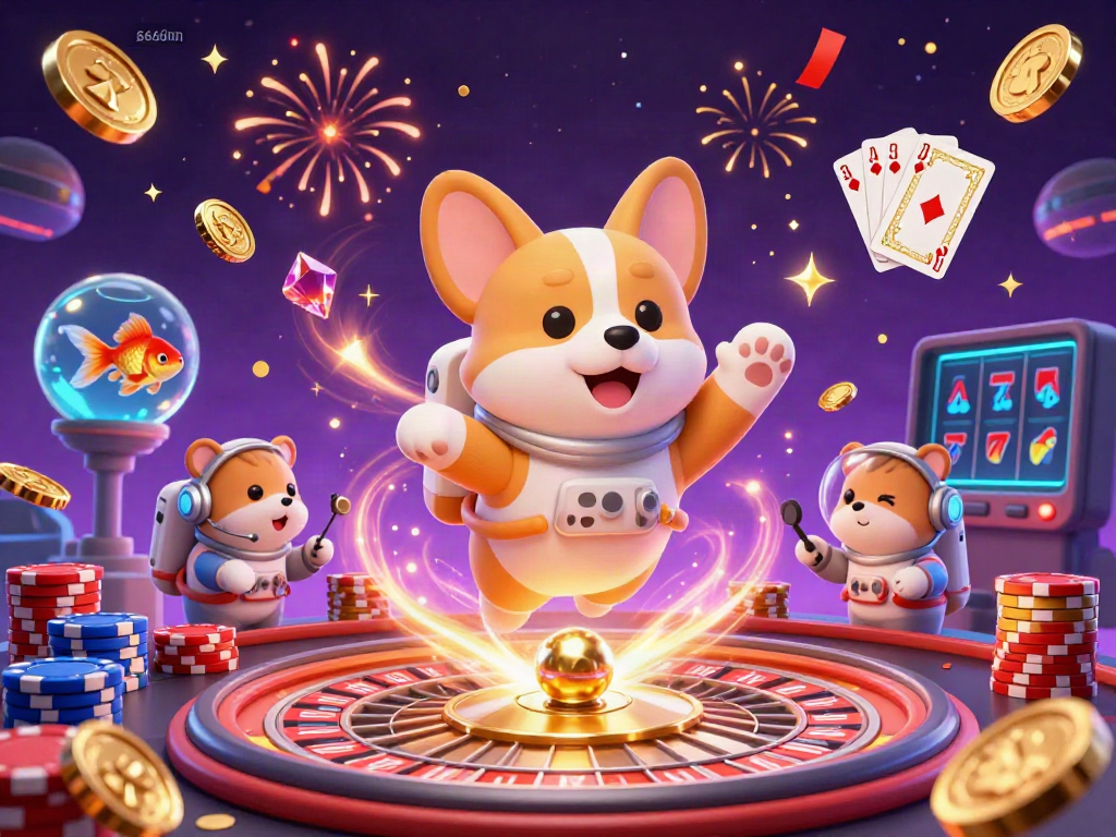 Experience thrilling gambling action in s666hn's vibrant space casino with animated characters.