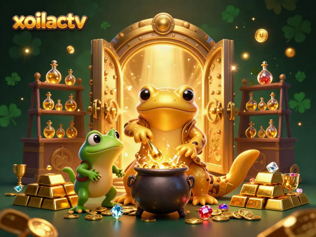 Xoilactv showcases enchanting alchemy in a vibrant scene of fortune and rewards.