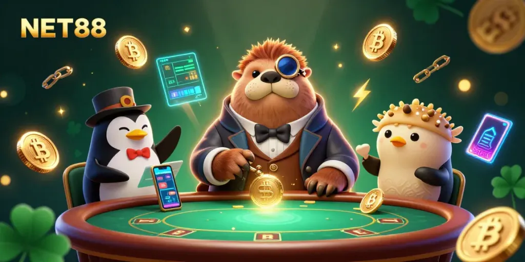 Join the game at NET88 with a jolly walrus, sophisticated penguin dealer, and bluffing pufferfish.
