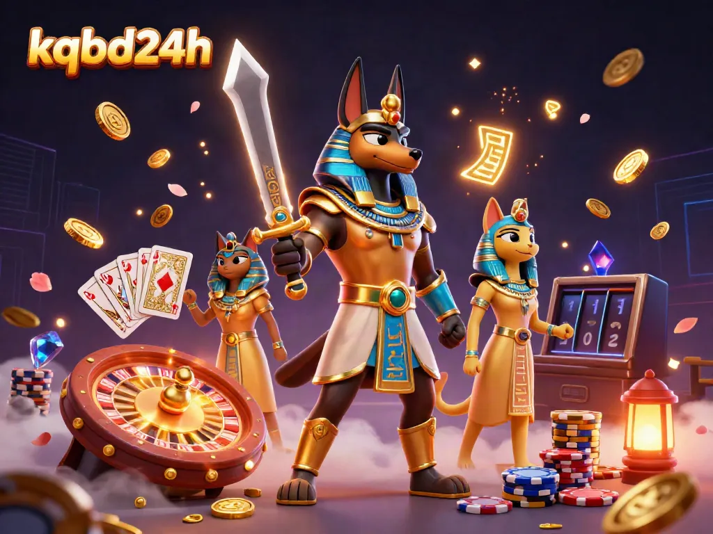 Experience the excitement of kqbd24h with dynamic gaming elements and ancient Egyptian characters.