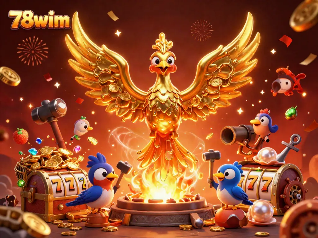 Experience the vibrant golden atmosphere of 78wim with engaging slots and gaming elements.