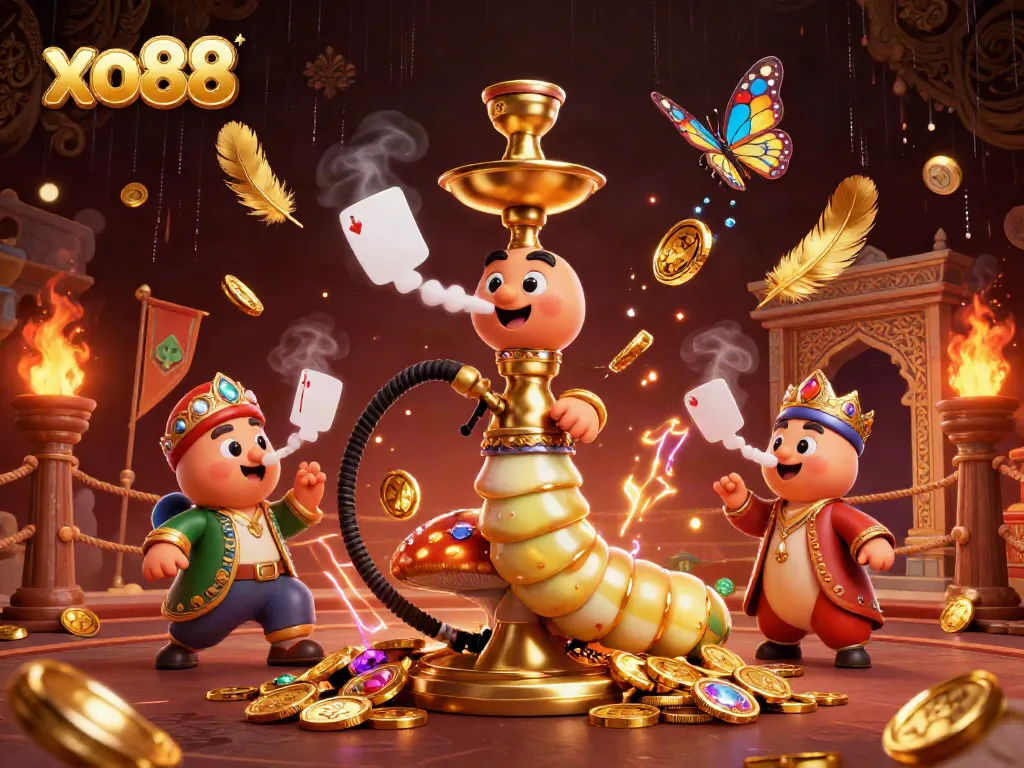 Experience the immersive world of xo88 with vibrant casino elements and characters in 3D.