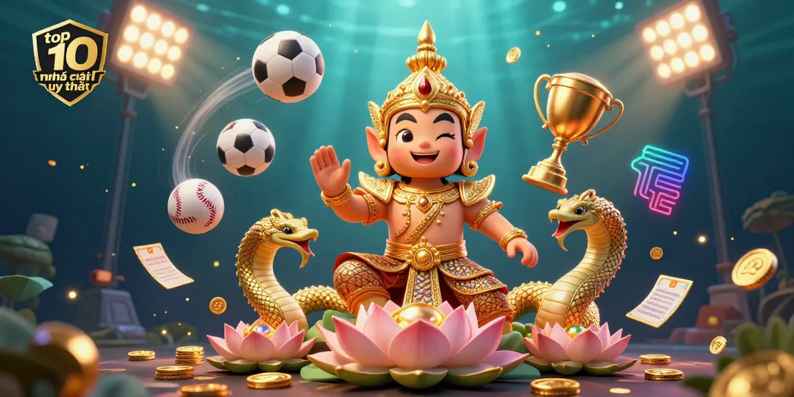 Engage with the top 10 nhà cái uy tín featuring vibrant Thai temple guardian and dynamic betting visuals.