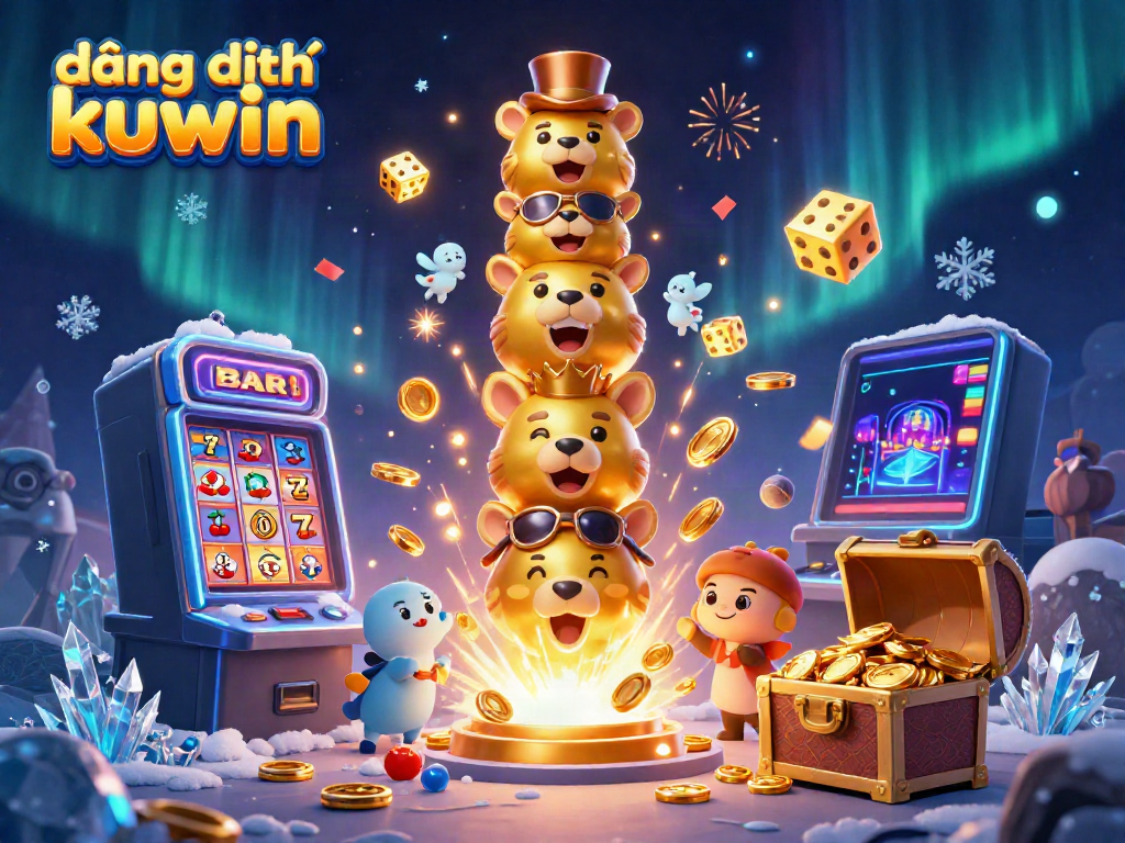 Engage with the exciting features of đăng ký kuwin in this vibrant casino-themed 3D illustration.