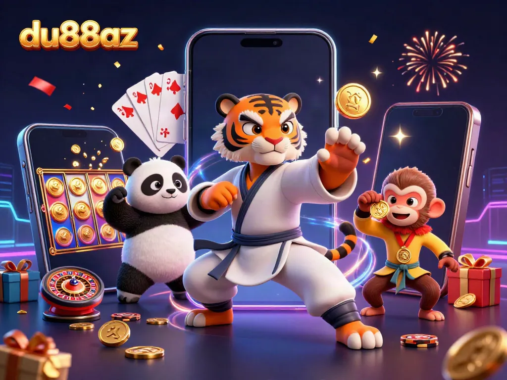 Engage in thrilling gaming at du88az with a dynamic scene of adventure and winning opportunities.