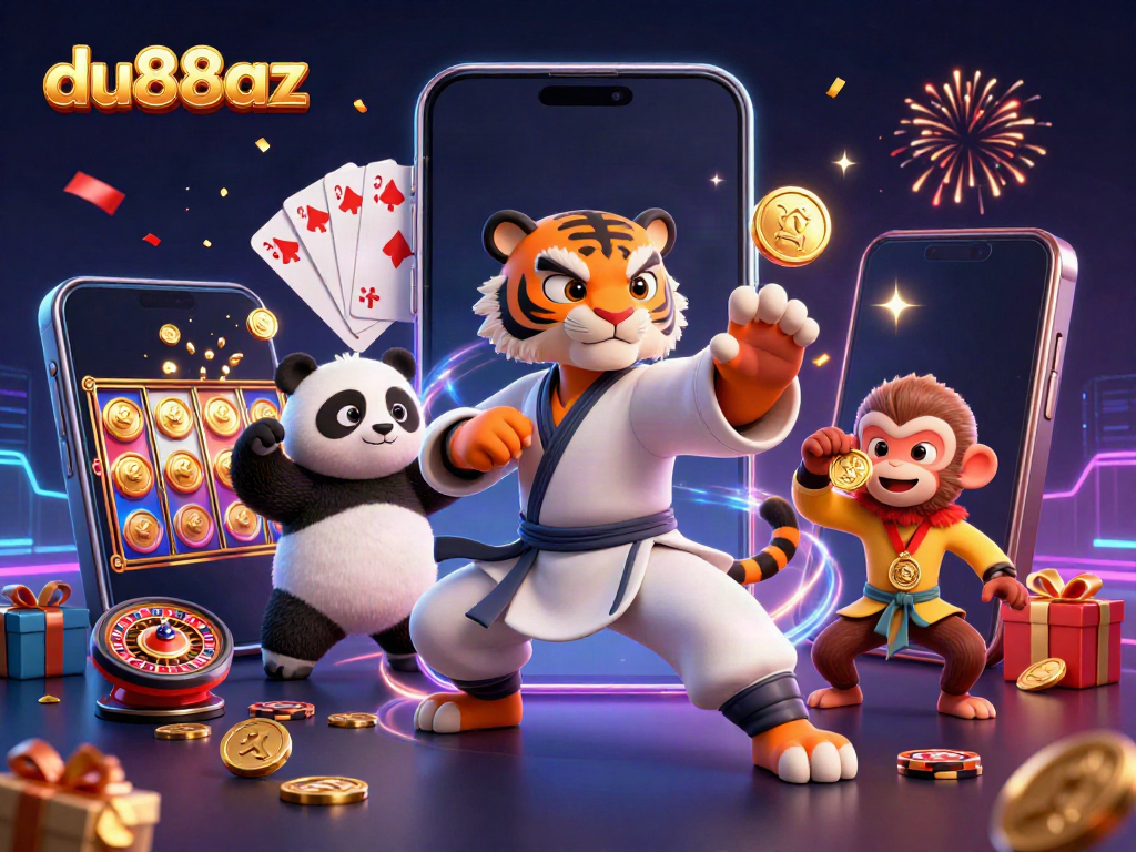 Engage in thrilling gaming at du88az with a dynamic scene of adventure and winning opportunities.