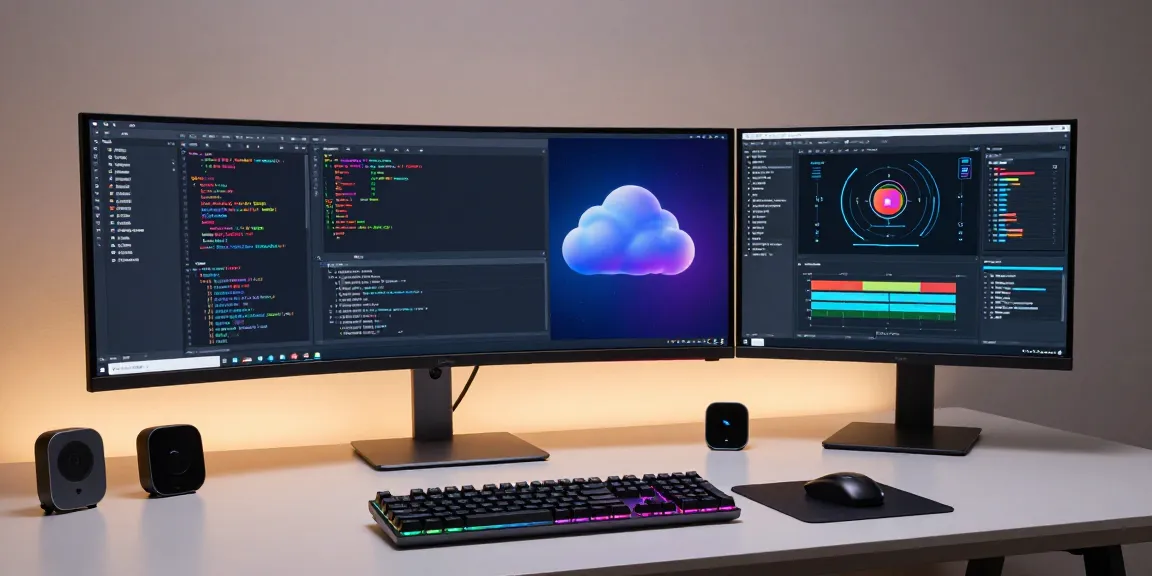 tk88ws Developer workspace showcasing software development, cloud computing, and AI technology in a tech-savvy environment.