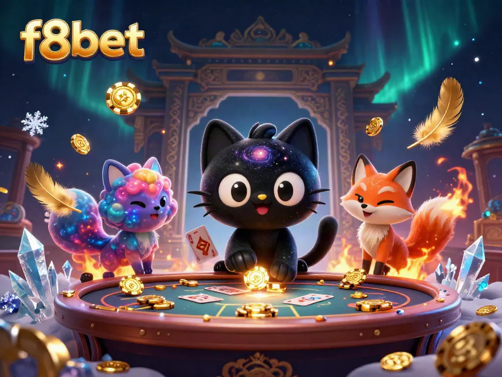 Win big with f8bet at a vibrant cosmic casino featuring unique characters and dynamic elements.
