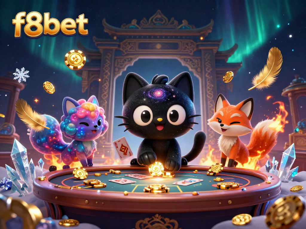 Win big with f8bet at a vibrant cosmic casino featuring unique characters and dynamic elements.