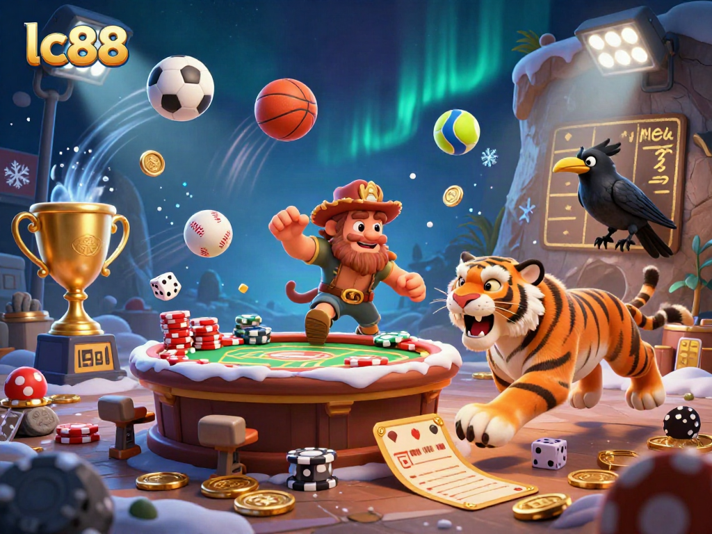 Experience the excitement of lc88 casino where a caveman and sabertooth tiger manage their unique prehistoric gambling venture.