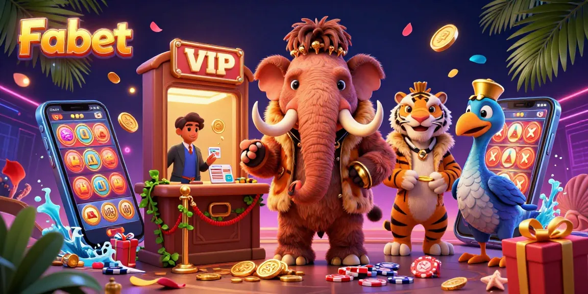 Experience thrilling gameplay at Fabet while enjoying a lively casino scene with vibrant characters and dynamic gaming elements.