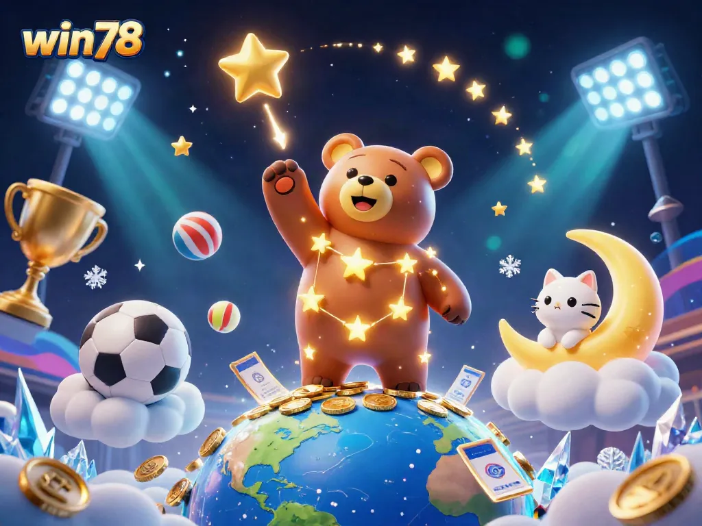 win78 offers thrilling sports betting action highlighted by vibrant 3D graphics and dynamic elements.