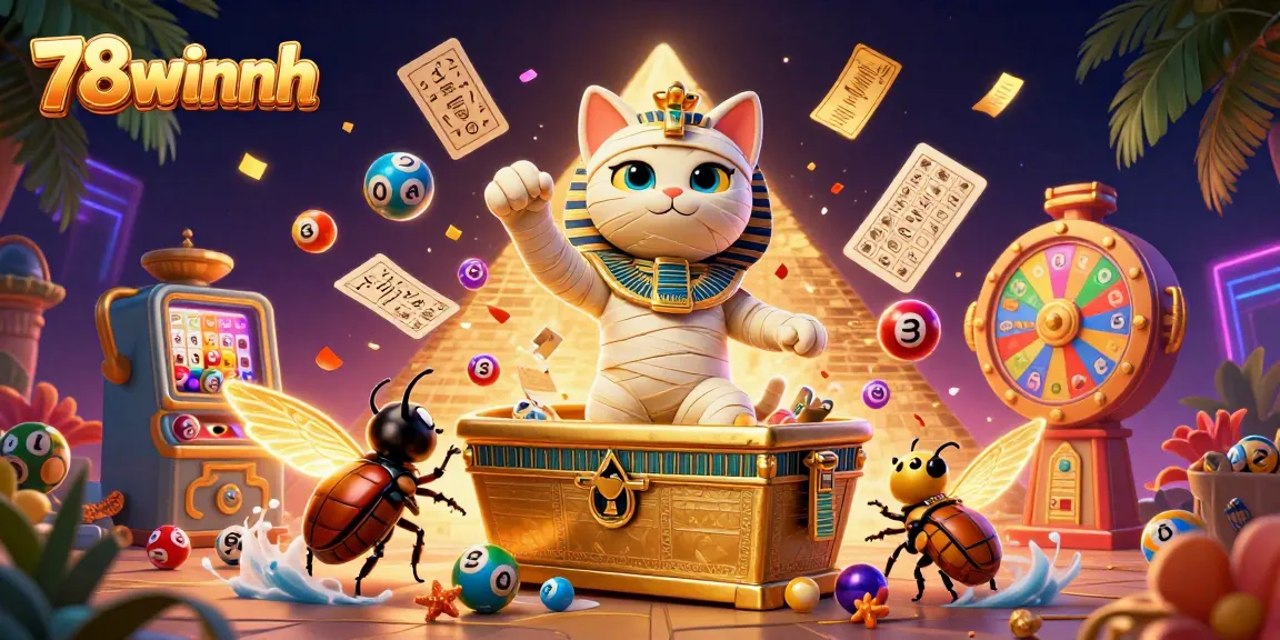 Engage in vibrant lottery games at 78winnh with thrilling colorful elements and dynamic scene.
