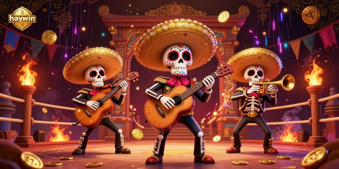 Experience immersive gameplay at haywin with vibrant visuals of a mariachi band in a lively casino setting.