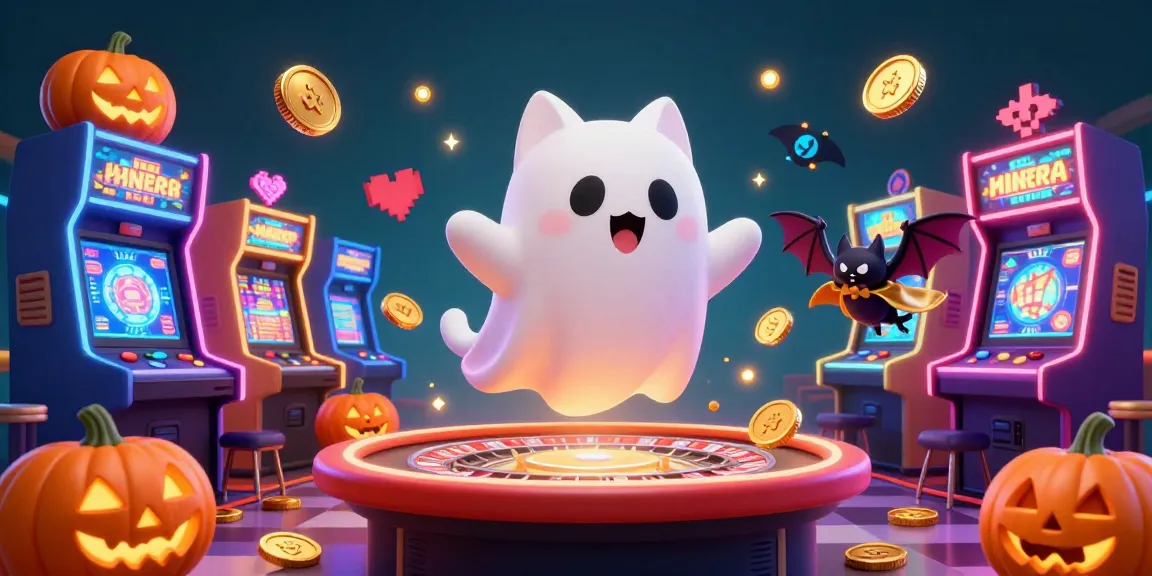 Engage in thrilling gaming adventures at sum club with vibrant visuals of ghost and vampire characters in a lively casino scene.