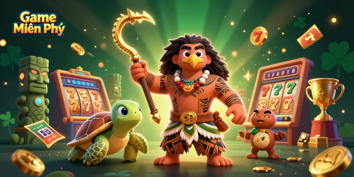 Play Game Miễn Phí with a hawk demigod, turtle, and illuminated slots.