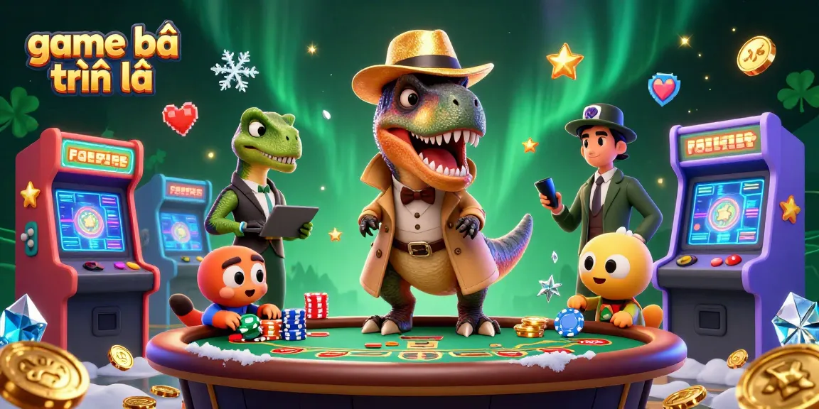 Play thrilling game bài tiến lên with fun 3D characters and vibrant casino elements.