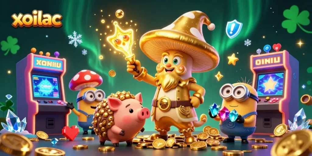 Engaging players with xoilac-themed slot adventure featuring magical characters and casino elements.
