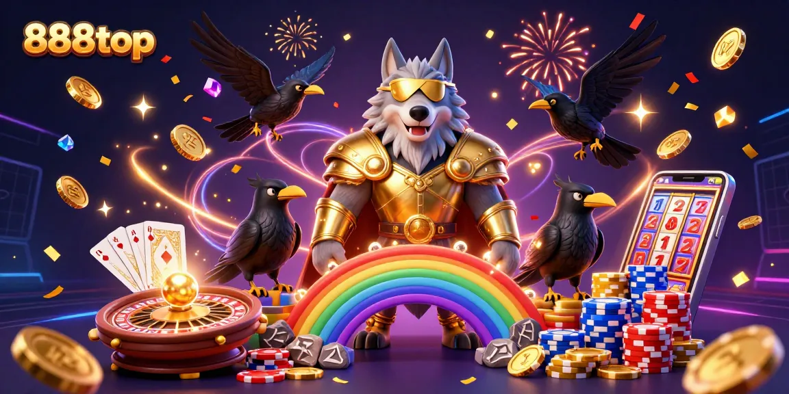 Engage with the vibrant gaming world of 888top featuring Odin and his ravens among casino treasures.