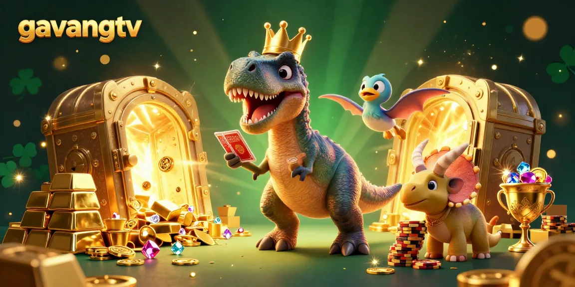 Engage with gavangtv and explore thrilling gameplay with friendly characters in a vibrant casino scene.