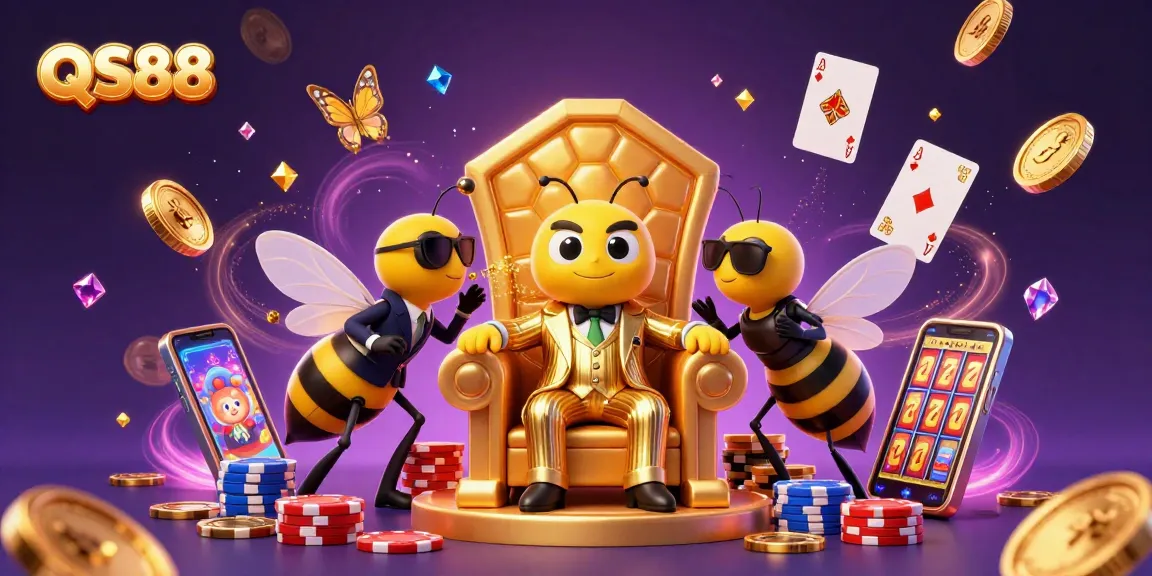 Join the action at QS88 with a bumblebee mob boss and sparkling casino treasures.