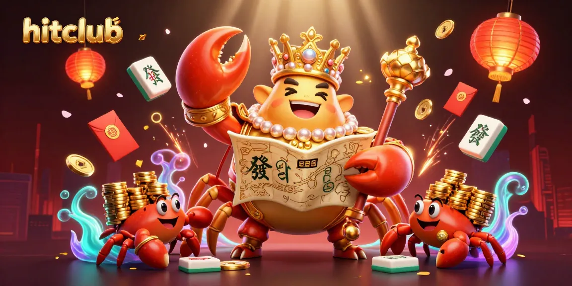 Experience hitclub's vibrant gaming world with a golden crab emperor presiding over incredible prizes and excitement.