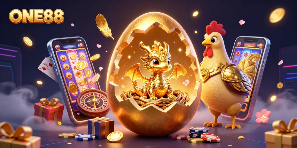 Experience thrilling gameplay at ONE88 with vibrant slot games and golden treasures.