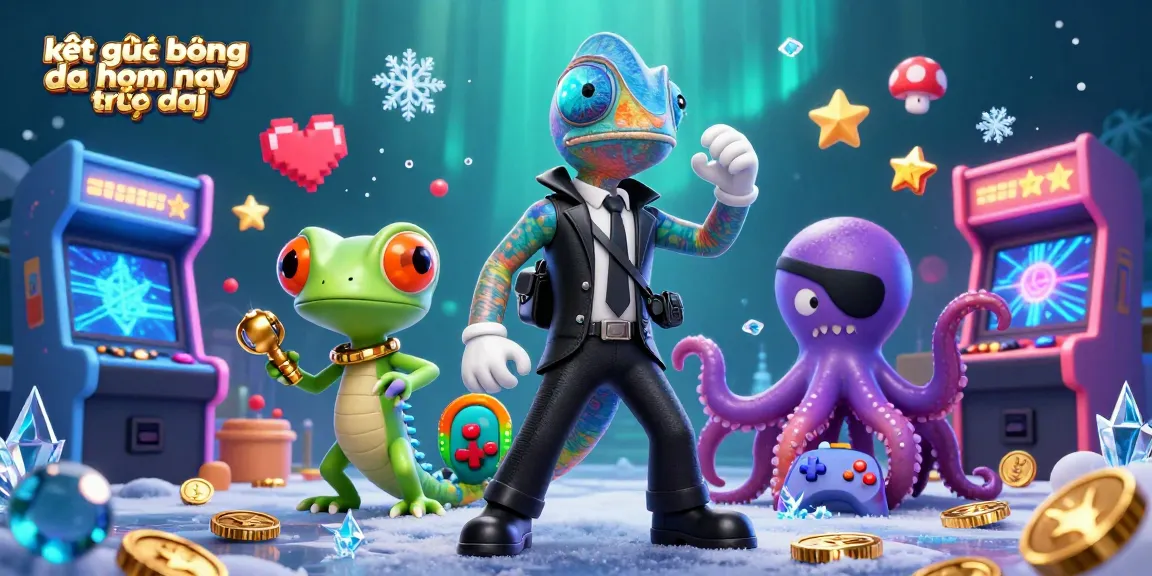 Bet on kết quả bóng đá hôm nay trực tiếp with colorful arcade game elements and dynamic characters.