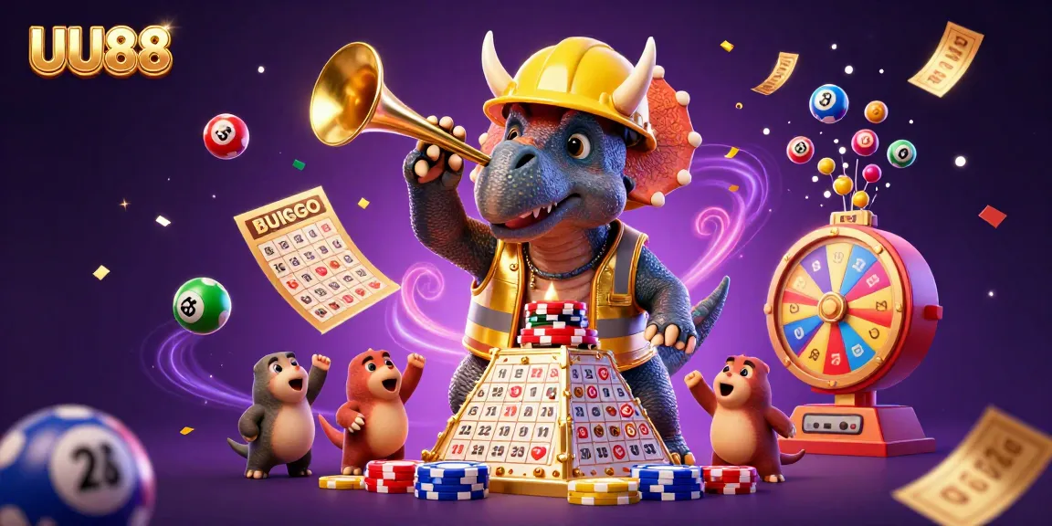 UU88 brings excitement to online gaming with a vibrant 3D scene of characters celebrating gaming wins amidst colorful elements.