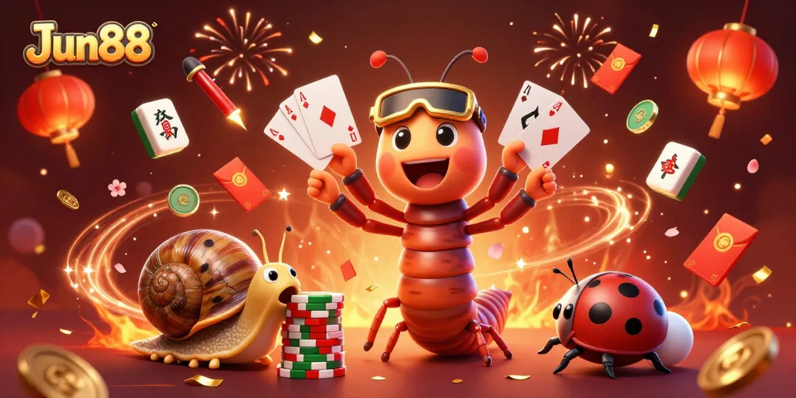 Experience thrilling gameplay at Jun88 with an engaging dealer scene featuring vibrant casino elements.