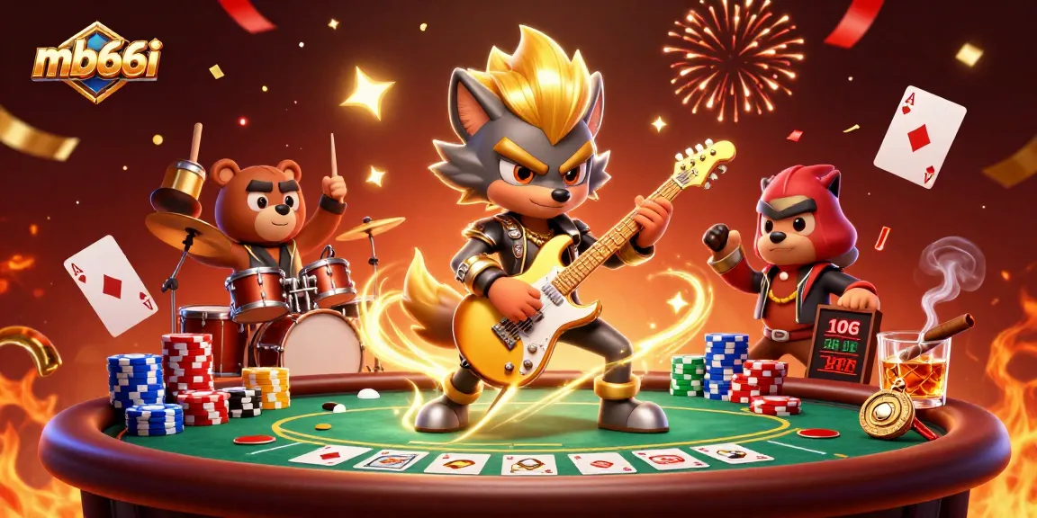 Experience thrilling gameplay at mb66i with a dynamic casino scene featuring vibrant characters and exciting elements.