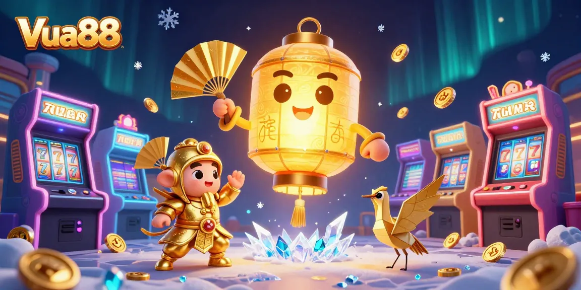 Engage with Vua88's vibrant casino adventure featuring lucky symbols and exciting gaming elements.