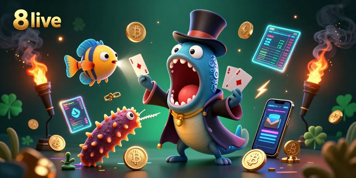 Experience thrilling gameplay at 8live with a vibrant underwater magic show featuring captivating characters.