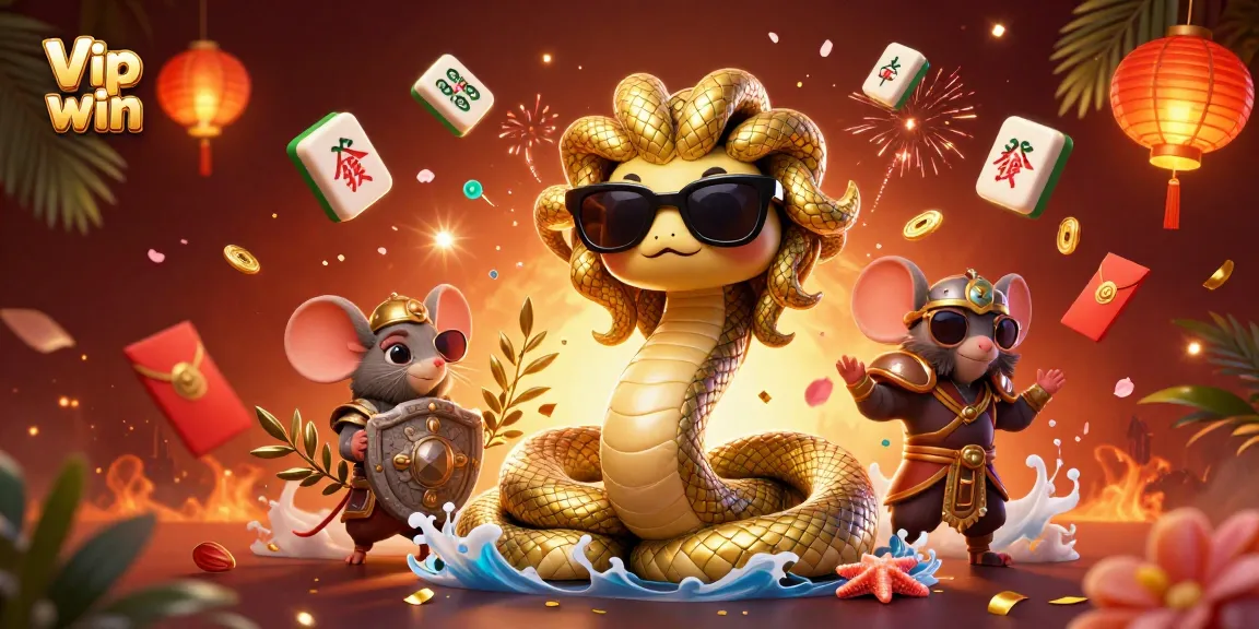 Experience vibrant gaming excitement with Vip win in this dynamic 3D casino scene filled with fun.