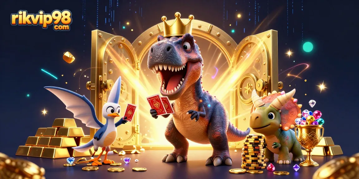 Experience thrilling gameplay at rikvip98 com with 3D dinosaurs and casino treasures